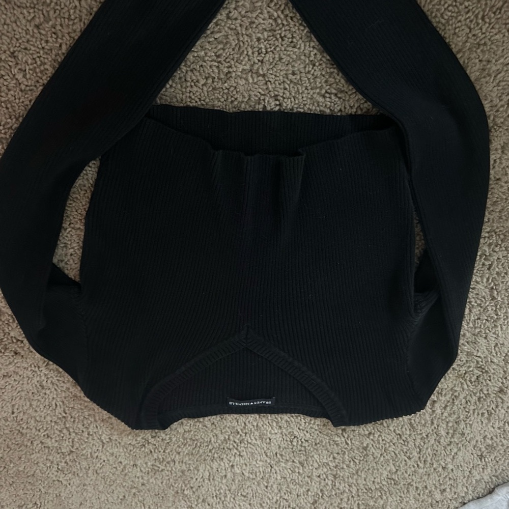 Brandy Melville Black Knit Halter Top